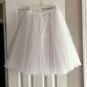White tulle skirt